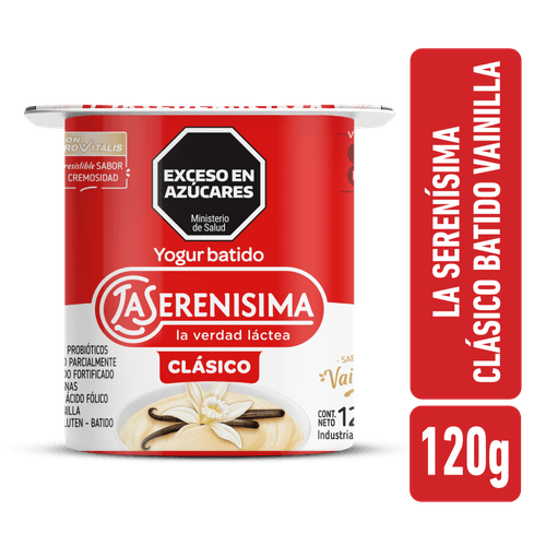 Yogur La Serenísima Firme Entero De Vainilla 120g