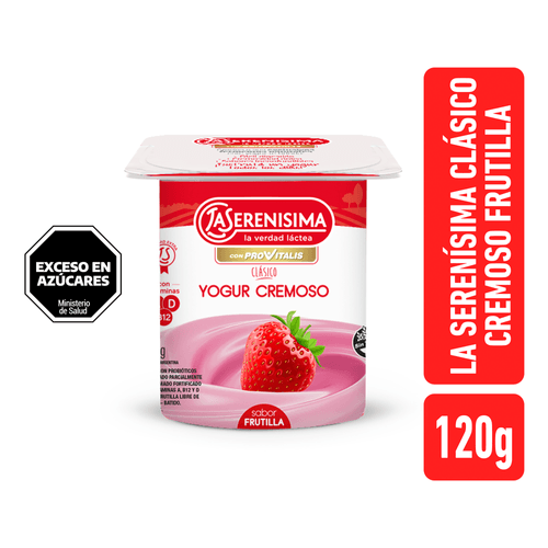 Yogur La Serenísima Batido Entero Frutilla 120g