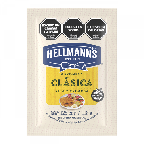 Mayonesa Hellmann's Clásica 118g