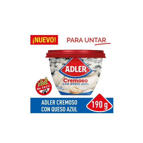 Queso Untable Adler Cremoso Con Queso Azul x 190g