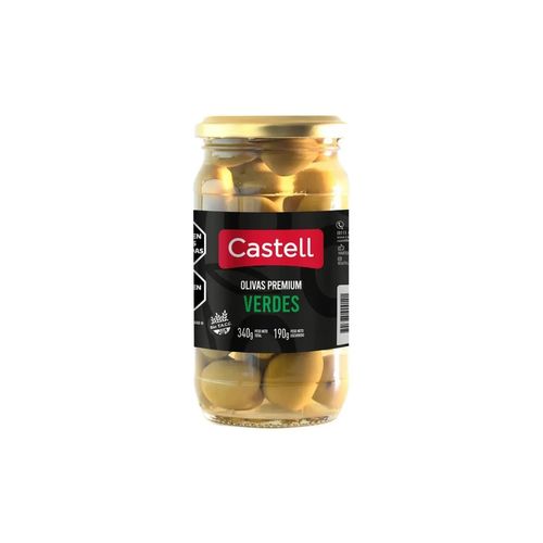 Aceitunas Castell Verdes Premium 190g Frasco