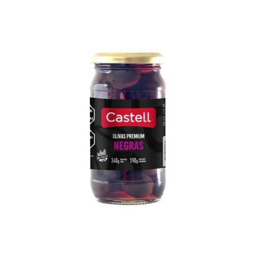 Aceitunas Castell Negras Premium Frasco 190g