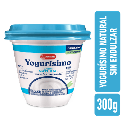 Yogur Yogurísimo Natural Sin Endulzar Big Pot 300g