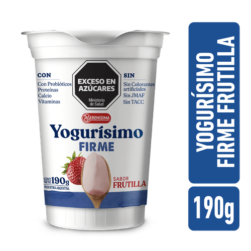 Yogur Yogurísimo Firme Frutilla Entero 190g
