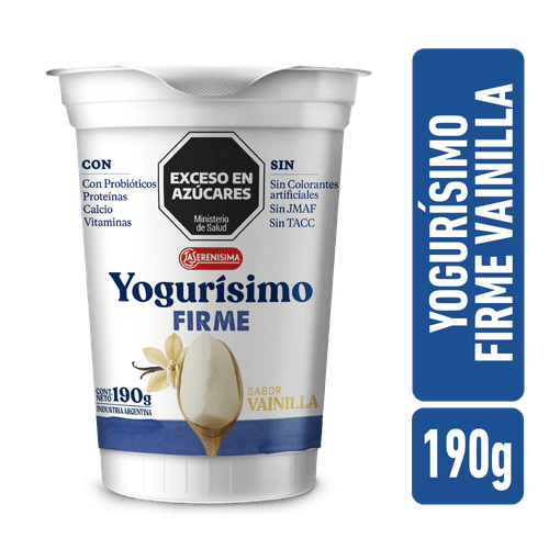 Yogur Yogurísimo Firme Vainilla Entero 190g