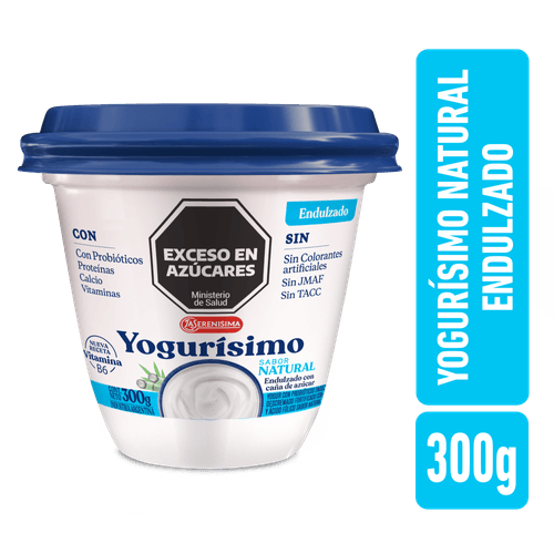 Yogur Yogurísimo Natural Endulzado Big Pot 300g