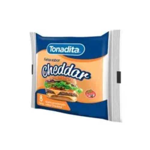 Queso Cheddar Blanco Tonadita 8 Fetas 120g