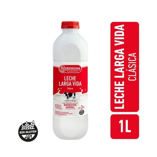 Leche La Serenísima Larga Vida Entera Clásica 3% 1L
