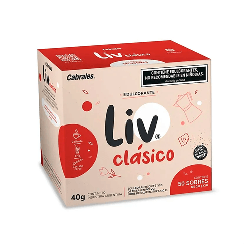 Edulcorante Liv Clásico x 50 Sobres Cabrales 40g