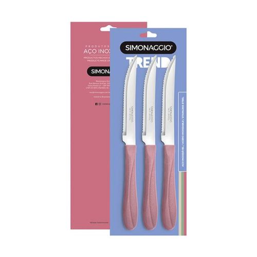 Cuchillos Mango Plastico Rosa
