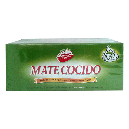 Mate Cocido Primer Precio En Saquitos Sin Sobre x 50u
