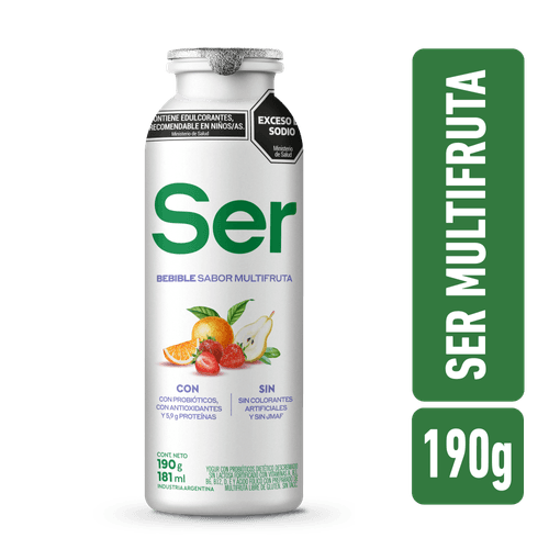 Yogur Ser Multifruta Descremado Botella 190g