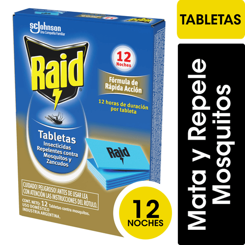 Tableta Mata Mosquitos Raid 12un