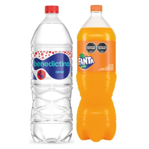 AGUA C/GAS+FANTA NARANJA