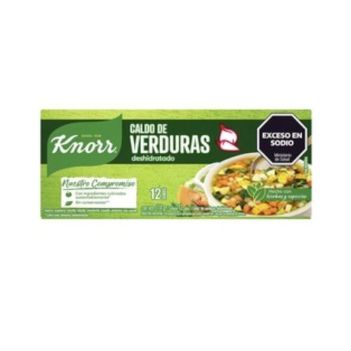 Caldo Knorr Deshidratado De Verduras x 12 Cubitos