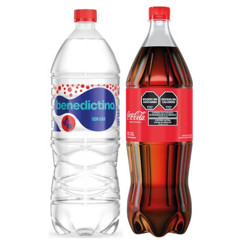 AGUA C/GAS+COCA COLA