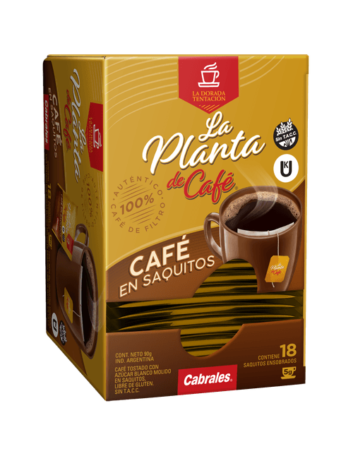 Café Cabrales La Planta de Café Tostado en Saquitos x 18u