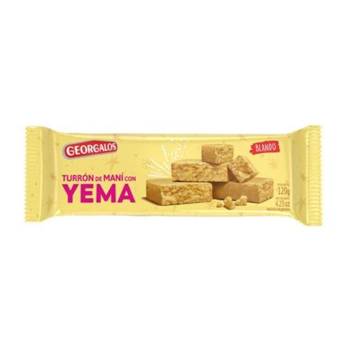 Turrón Georgalos de Maní Blando con Yema 120g