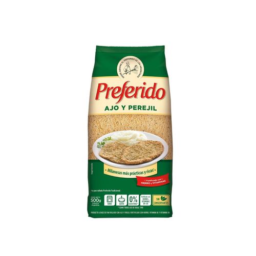 Pan Rallado Preferido Ajo Y Perejil 500g