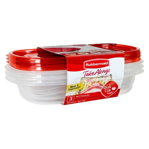 Hermético Rubbermaid Take Alongs Set Rectangular x 3un (Modelos Surtidos)