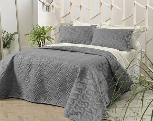 CUBRECAMA TRAMA CINZA