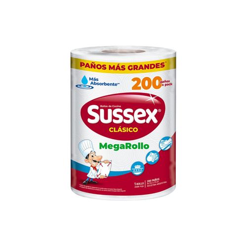 Rollo de Cocina Doble Hoja MegaRollo 200 Paños x 1un